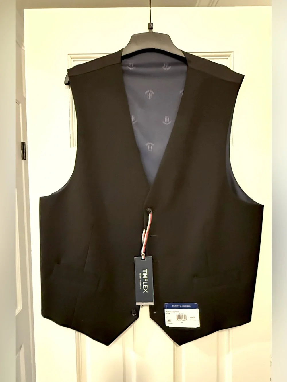 Tommy Hilfiger Men's Black Dress Vest - Classic Two-Button Style